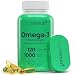 Omega 3 Fish Oil Pills 120 Softgels Capsule | Essential Fatty Acids 1000mg Supplement | High DHA EPA | Immune Support Formula | Natural Nordic Algae Ultra Omega3 Women & Men