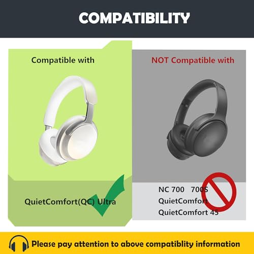 Almohadillas de repuesto QuietComfort Ultra para auriculares inalámbricos Bose QuietComfort Ultra, con cuero de proteína más suave y espuma viscoelástica miniatura 2
