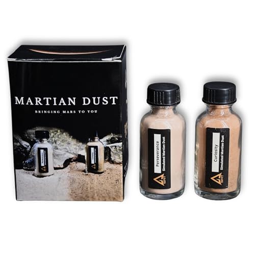 Martian Simulated Soil Display Jars | Curiosity and Perseverance: Mars in the Palm of Your Hand | Used by Space Agencies - Great Gift for the Science and Space Enthusiasts