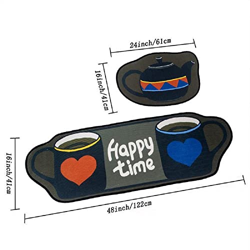 Image of Home Cloud Rubber 6mm Fruit Printed Thick Anti Slip, Washable, Big Size, Printed, Designer Folding Kitchen Mat for Floor Home Bedroom - , Standard Size (40 x 120 cm 40 x 60 cm)