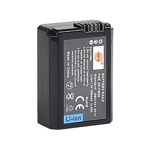 DSTE NP-FW50 Batterie Compatible avec Sony Alpha a6500, a6300, a6000, a5100, a5000, a3000, NEX-3, NEX-5, NEX-7