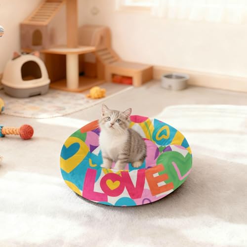 Lit pour chien forme cœur amovible panier lavable dessin animé - 4