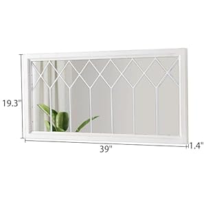 Rectangularwindowmirrorsforwalldecor20x40inchdistressedwhitefarmhousewoodenwindowpanemirrorforlivingroomrustichorizontallongmirrorsforhallwayentryway  Urban Country Home Decor Rectangular window mirrors for wall decor 20 x 40 inch distressed white farmhouse wooden window pane mirror for living room rustic horizontal long mirrors for hallway entryway  urban country home decor