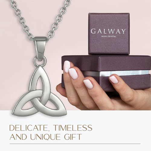 GALWAY Trinity Knot Fine Irish Jewelry Pendant Necklace for Women, Designer Inspired 925 Sterling Silver Necklace Hypoallergenic Women's Jewelry 16" - 18" Adjustable Non Tarnish Jewlery Chain Necklace4