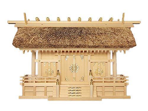伊勢 - 宮忠 - 神棚・神具『K-7 茅葺神棚三社造普及型』 伊勢 - 宮忠 - 神棚・神具『K-7 茅葺神棚三社造普及型』