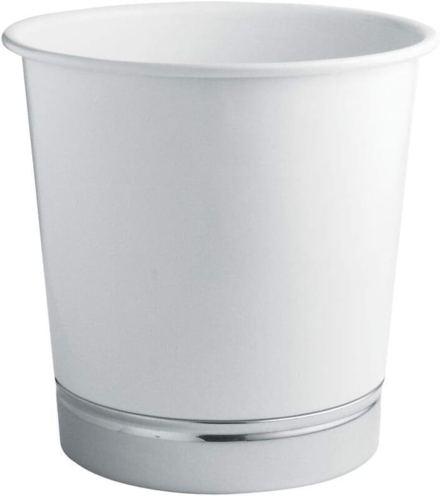 iDesign 74701ES York Rubbish Bin - White/Chrome