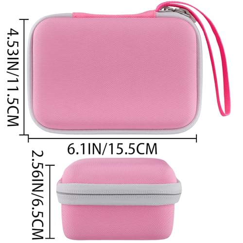 co2CREA Hard Case Compatible with Yoto Mini 2024 Edition Kids Audio Music Player Children Speaker Plays Audiobook Cards Radio and Card Case Hold up to Yoto 36 Cards, Pink Case + White Zipper by co2CREA - Image 7