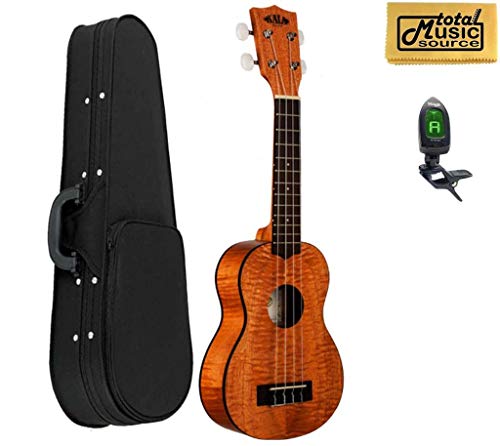 Kala Soprano Exotic Mahogany Ukulele, KA-SEM, Includes TMS Polishing Cloth, Polyfoam Soft Sided Case and Profile Digital… - Les Beatles, Paul McCartney, John Lennon, RIngo Starr, George Harrison Kala Soprano Exotic Mahogany Ukulele, KA-SEM, Includes TMS Polishing Cloth, Polyfoam Soft Sided Case and Profile Digital…