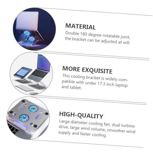 Soporte para portátil con doble ventilador y altura ajustable miniatura 5