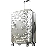 FUL Disney Mickey Mouse 76.2 cm Rollgepäck Hartschalenkoffer mit Spinnrollen, Silber...