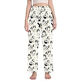 Matériau du pantalon de pyjama : fabriqué en 95 % polyester, 5 % élasthanne. Le tissu est super doux, respirant et léger, extensible et doux pour la peau. Non seulement utiliser le matériau doux, mais aussi le matériau merveilleusement extensible.