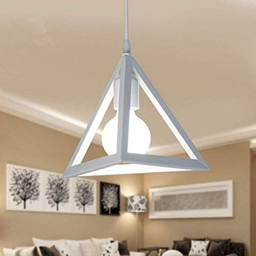 Accesorio de iluminación enjaulado de metal blanco con 3 luces 7