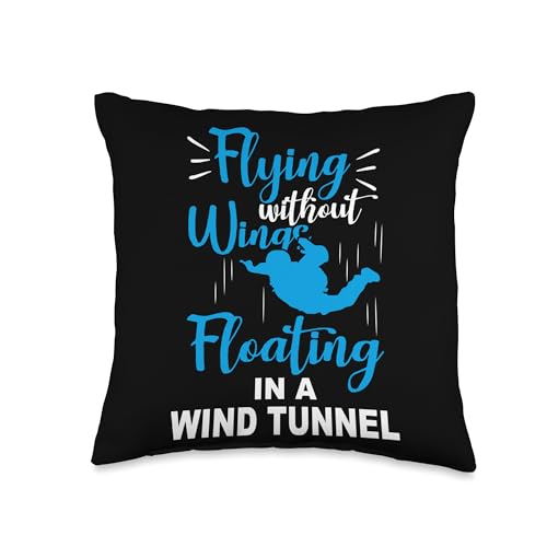 Funny Skydiving Tunnel Throw Pillow for Men and Women