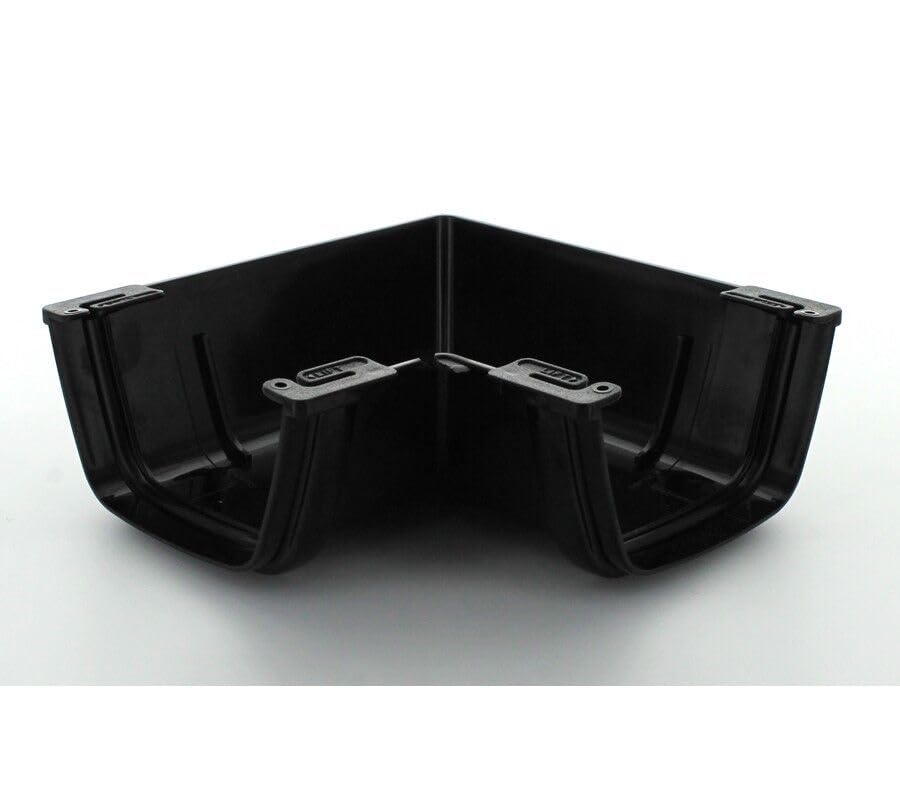 Marley Flowline RAF1 Square Gutter Angle 90 Deg Black