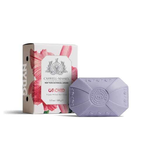 Image of Caswell-Massey Orchid Natural Bar Soap for Women, Moisturizing Body Soap Bar for All Skin Types, Made with Essential Oils & Plant-Based Formula for Soft Skin, 3.5 oz
