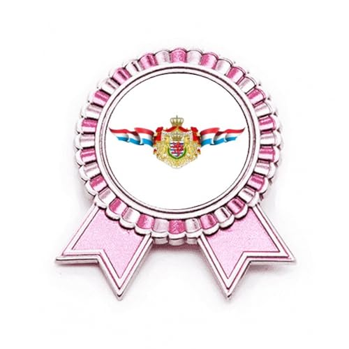 Broche nationale Luxembourg pin rose médaille en métal de taille moyenne