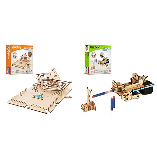 Image of Smartivity Roller Coaster Marble Slide STEM STEAM Educational DIY Building Construction Activity Toy Game Kit & Bullseye Bow STEM STEAM Educational Construction Activity Toy Game Kit Easy Instructions