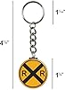 Square Deal Recordings & Supplies Yellow Railroad Crossing Sign Keychain – 1.5 Inch Mini Replica – Made in USA #4