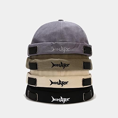 Men Hats Docker Cap Hats Beanie Sailor Cap Worker Hat Rolled Cuff Retro Brimless Hat with Adjustable - Image 7