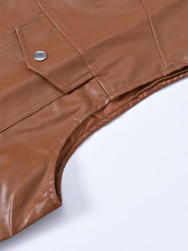 Image of Idopy Men`s Biker Motorcycle Faux Leather Vest Sleeveless Jacket