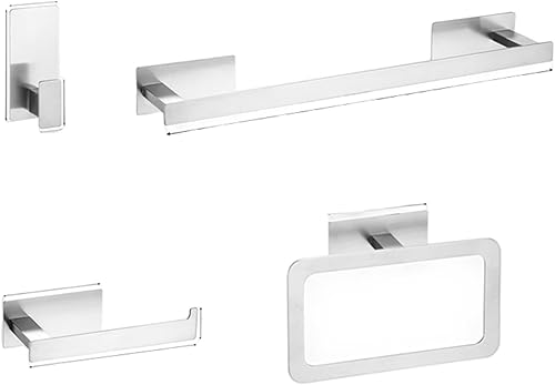 Miniatura 5 de Juego de accesorios de baño, estante de pared negro mate, soporte para rollo de papel higiénico, gancho para bata, toallero, riel, barra, anillo,