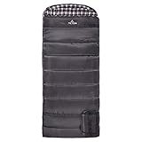 TETON Sports Fahrenheit XXL +20F Sleeping Bag; TETON Sleeping Bag Great for Cold Weather Camping; Lightweight Sleeping Bag; Hiking, Camping; Grey, Right Zip