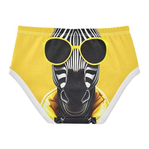 Cotton Toddler Underwear Custom Zebra Cute Yellow Funny Cute Panties Girl Print Briefs Girls Undies 2t2
