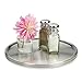 1 Tier Lazy Susan 2 Pack Stainless Steel 360 Degree Rotating Turntable Tabletop Stand for Dining Table, Kitchen Counters, Pantry, Cabinets Spice Rack Organizer Tray 10.5