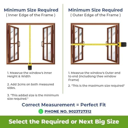 Image of Classic Mosquito Net for Windows with Zipper | 90X90 cm | 120 GSM Fiberglass Mesh |Pre Stitched Window Net for Home | Self Adhesive Hook All Loop Easy Install | Protection from All Insects |Black