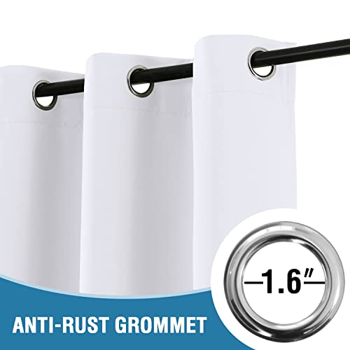 Doorway Curtain Blackout Closet Door Curtain Room Divider Window Treatment Curtain For Bedroom Thermal Insulated Privacy Drape Soundproof Grommet Door Curtain, 42 X 80 Inches, 1 Panel, White #TOP2