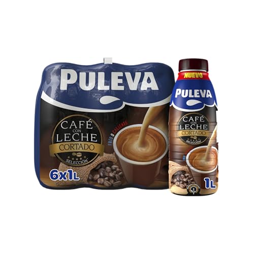 Café con Leche Puleva Cortado botella 1L - Pack 6 unidades