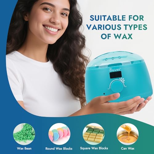 Image of Digital Waxing Kit for Women & Men - 8 Packs Lavender & Milk Hard Wax Beans with Fast-Melting Silicone and Pre /Post Care Wipes - A