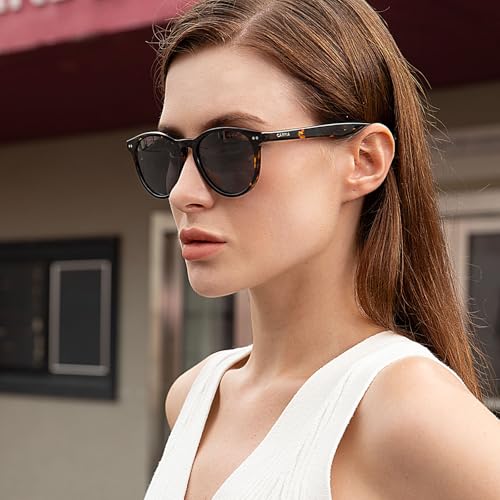 CARFIA Retro Womens Sunglasses Polarized Oval Acetate Durable 5-Barrel Hinges UV400 Protection Shades2