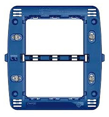 Supporto 3+3 Moduli per Placche Tonde, Quadre e