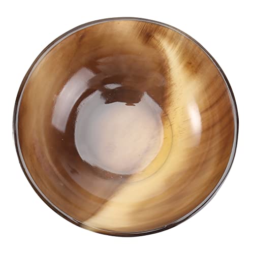 FOMIYES 2pcs Natural Smooth Yak Horn Shaving Bowl Soap Bowl for Men Wet Shave Kit