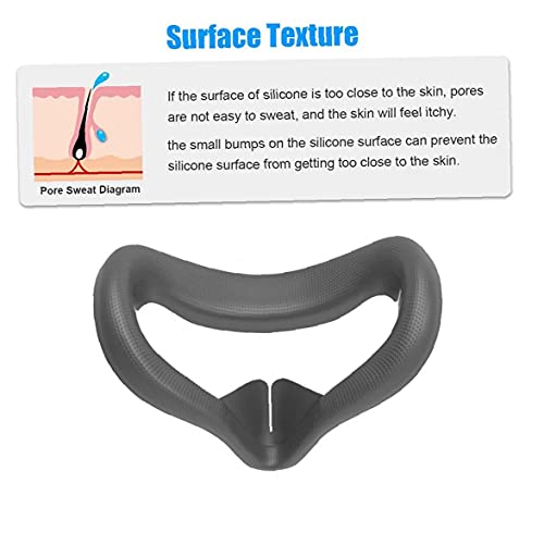 Berrywho VR Gezichtskompres, sweatproof VR Silicone Gaming Cover Eye, Vervanging Gezichtskompres voor Oculus Quest 2 VR… - Image 7