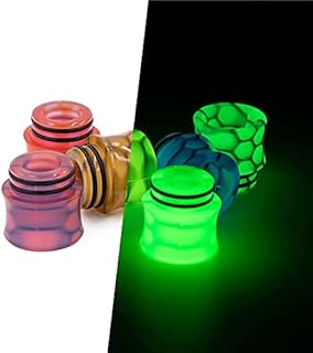 Alabohuke 810 Drip Tip with Thermochromic and Luminous, Wide Bore Resin Replacement Honeycomb