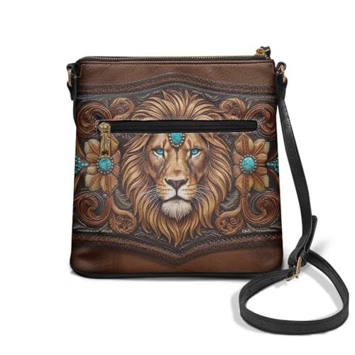 Image of Leather Women Crossbody Hobo Bag Satchel Purse Handbag with Adjustable Shoulder Strap and Zipper Pockets