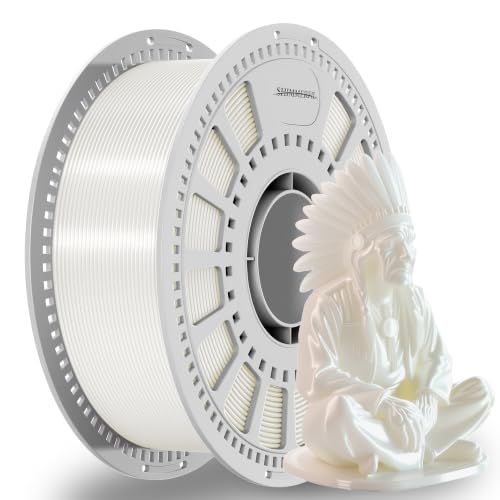 Image of White Silk PLA Filament 1.75mm + /-0.03mm Metallic 3D Printer 1kg | Glossy Satin Finish With No Post-Processing, Ideal for Artistic Models, Decorations, and High-Visibility 3D Printing Projects