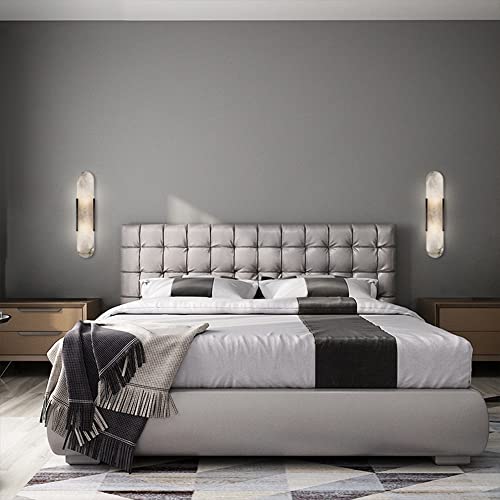 Modern Minimalist Design Art Wall Light Postmodern Iron Gold Black Wall Sconce Creative Marble Wall Lamp Fixture Bedroom Bathroom Wall Lamps Living Room Wandlamp ( Color : Black , Size : White Light ) #TOP4