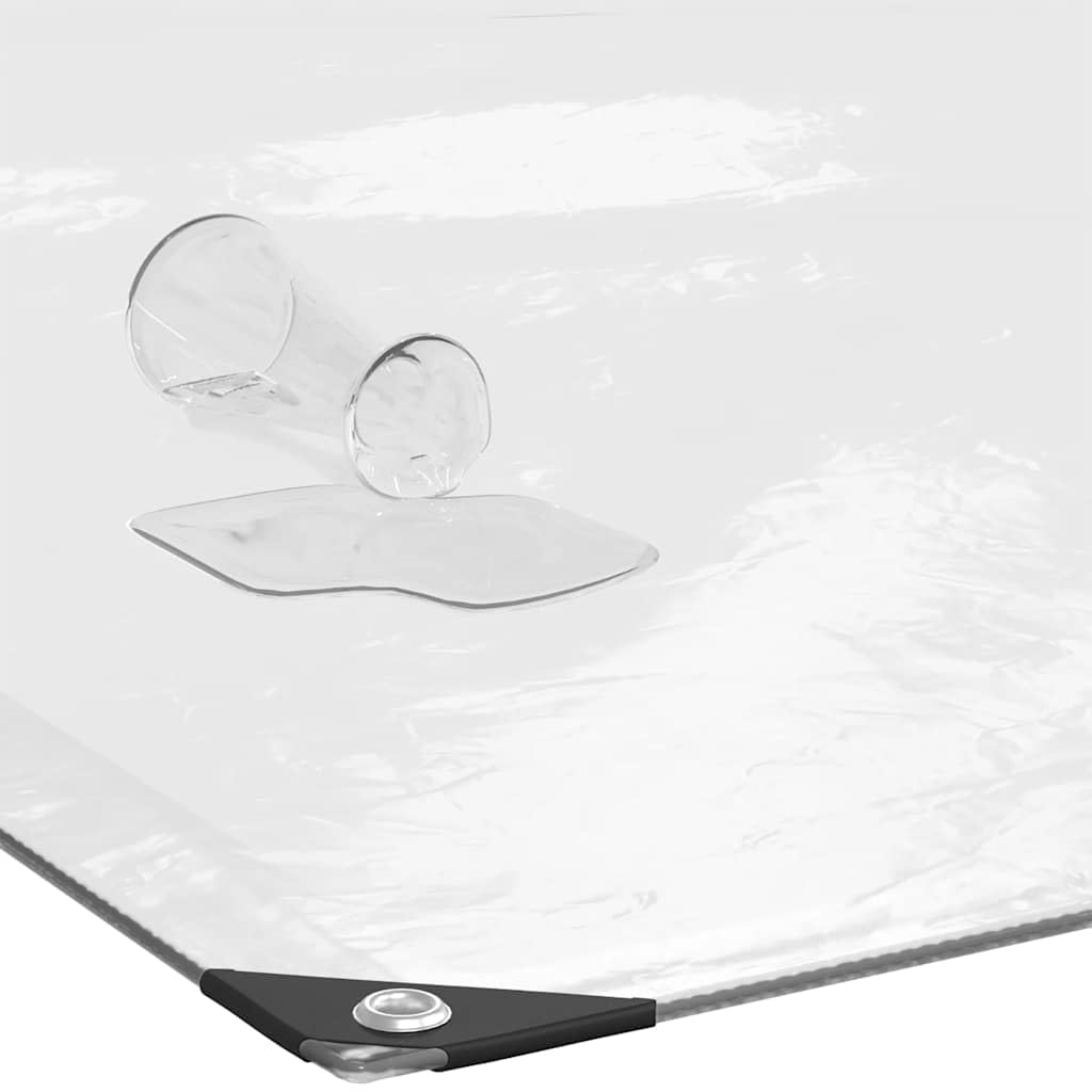 PE Pflanzenabdeckung mit Ösen, transparent schwarz, 1 x 8 m, wasserfestes Garten Vlies für Beetabdeckung, Unkrautschutz, Frostschutz und Pflanzenpflege