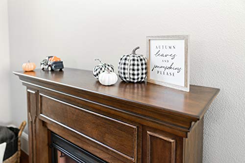 e-Chama EUA Breckenridge lareira elétrica Fogão Mantel Surround - 41 polegadas - Walnut Espresso Fin