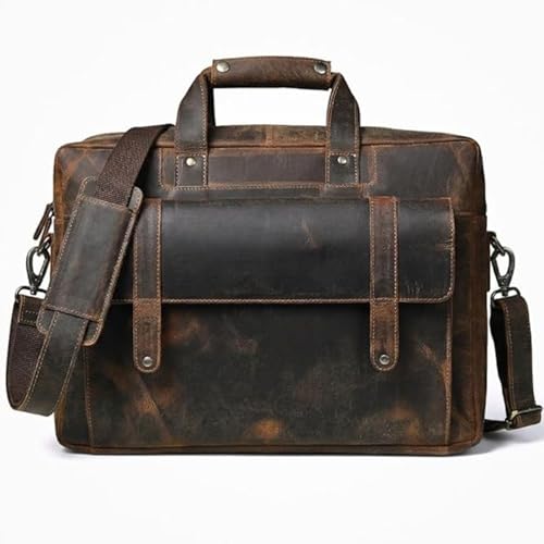 Image of Genuine Leather briefcases for men 17 inches computer bag for mens | Laptop bag, Work bag, Business and Office Bag