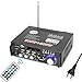Docooler 12 V/220V Mini Amplificador Audio Bluetooth,HiFi Audio Estéreo Amplificador 2CH Pantalla...