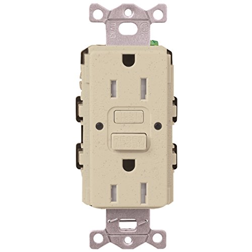 Lutron SCR-15-GFST-MS Scr-15-Gfst-St Claro Satin Colors 15-Amp Self-Testing Receptacle, Mocha Stone