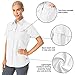 Women's UPF 50+ Short Sleeve Button Down Shirts UV Sun Protection Safari Shirts Quick Dry Outdoor Shirt for Fishing Hiking Travel (5075,White,S)