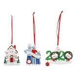 TIDTALEO 3 Uds Colgante De Árbol De Navidad Máscara De Resina Adornos De Árbol De Navidad Decoración De Navidad Colgantes De Navidad Adorno De Navidad 2020 Decoraciones De Árbol De Navidad