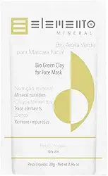 Elemento Mineral Máscara Facial Bio Argila Verde 30g Para Pele Oleosa Limpeza Detox e Serenidade