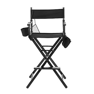 Opvouwbare regisseursstoel, draagbare houten regisseursstoel met hoge poten, met flessenhouder, kleine opbergtas en…