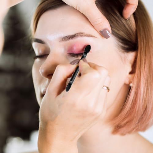 50 pincéis de sombra de esponja descartáveis, dupla face, pincéis de sombra de cabeça dupla, aplicad